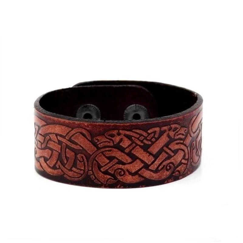 BRACELET EN CUIR DRAGON VIKING