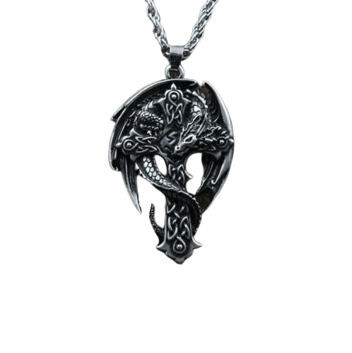 COLLIER DRAGON CRUCIFIX