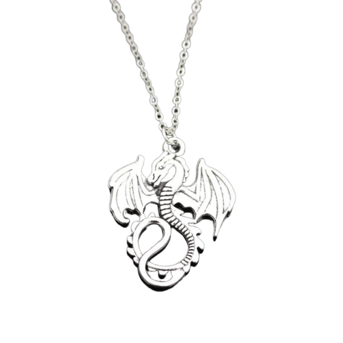 COLLIER DRAGON À PENDENTIF EN ALLIAGE DE ZINC